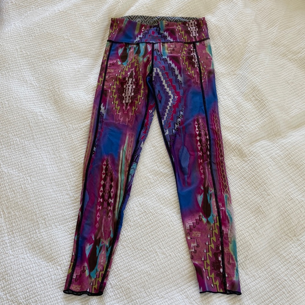 Yoga pants - reversible, multicolored